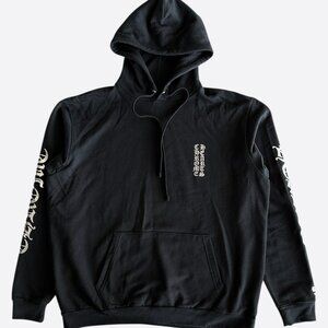 Chrome Hearts Black & Silver Script Logo Hoodie